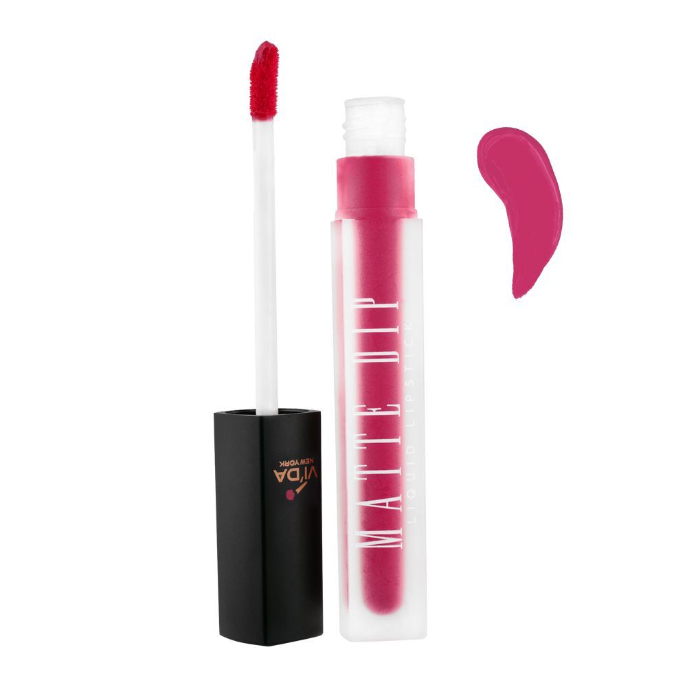 Vi'da New York Matte Dip Liquid Lipstick, 153, Turn Up, 3ml - Front View