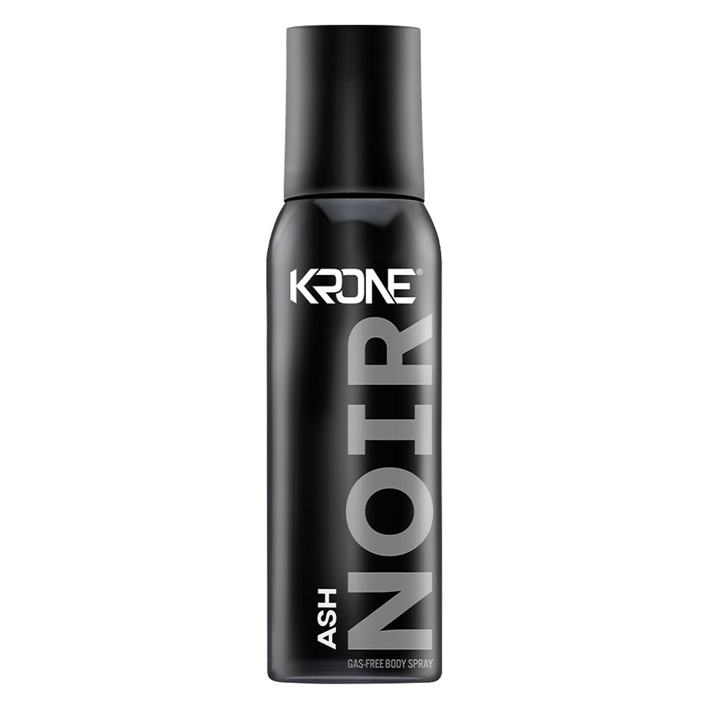 Krone Noir Ash Gas-Free Body Spray, For Men, 120ml - Front View