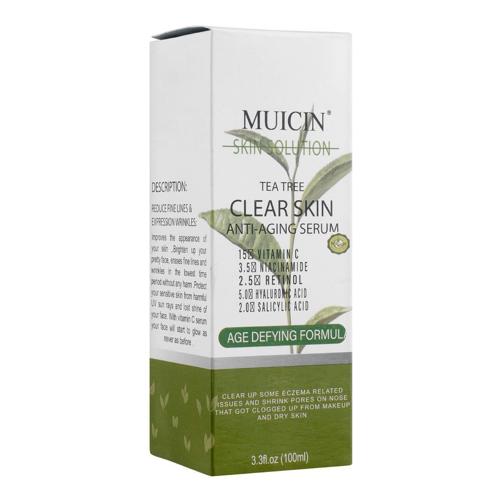 Muicin Tea Tree Clear Skin Anti-Aging Serum, 100ml - Front View
