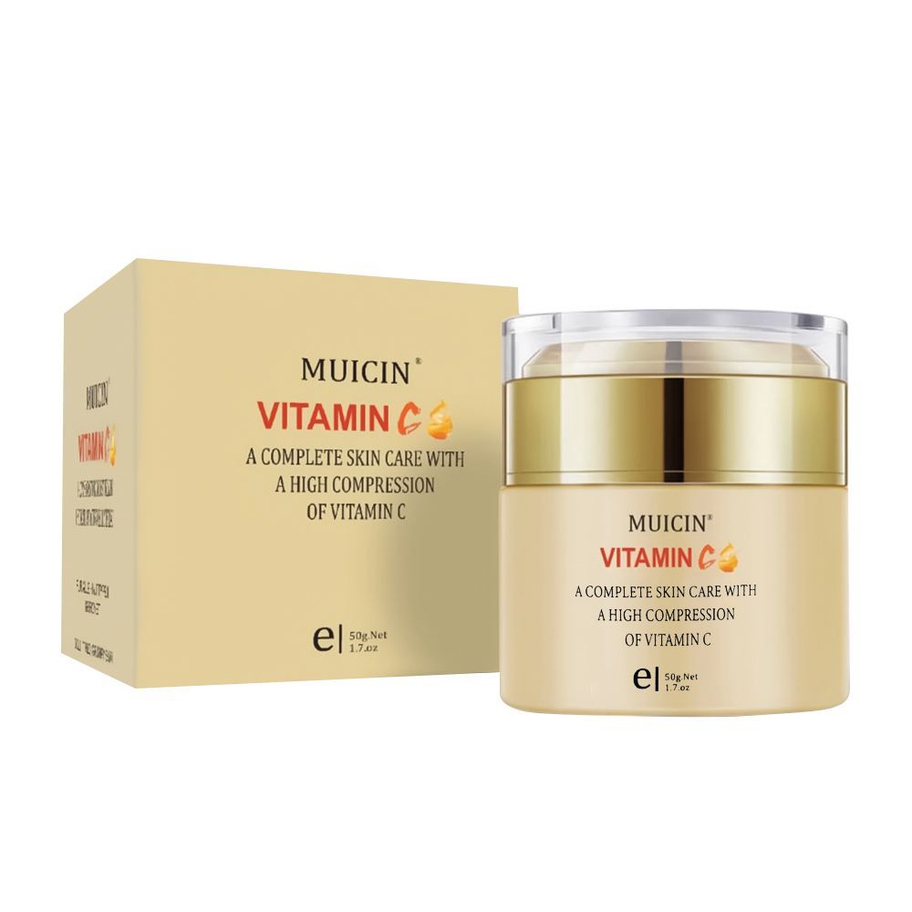Muicin Vitamin C Glow Boosting Waterproof Whitening CC Moisturizer Cream, 50g - Front View