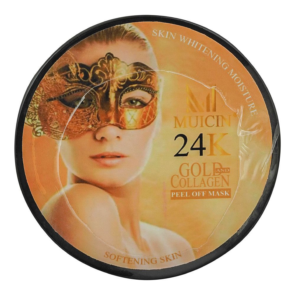Muicin 24K Gold & Collagen Peel Off Mask, Softening Skin, 300g - Front View