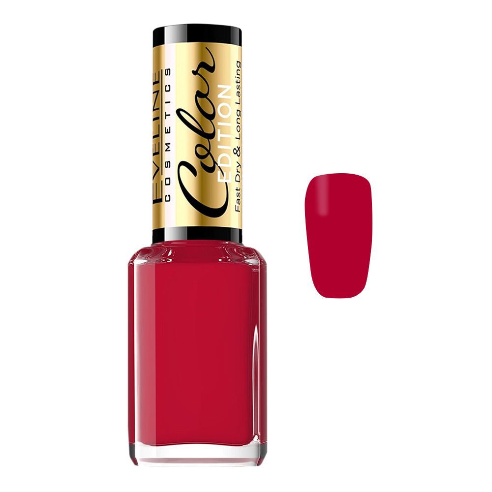 Eveline Color Edition Fast Dry & Long Lasting Nail Polish, 12ml, 130 - Front View