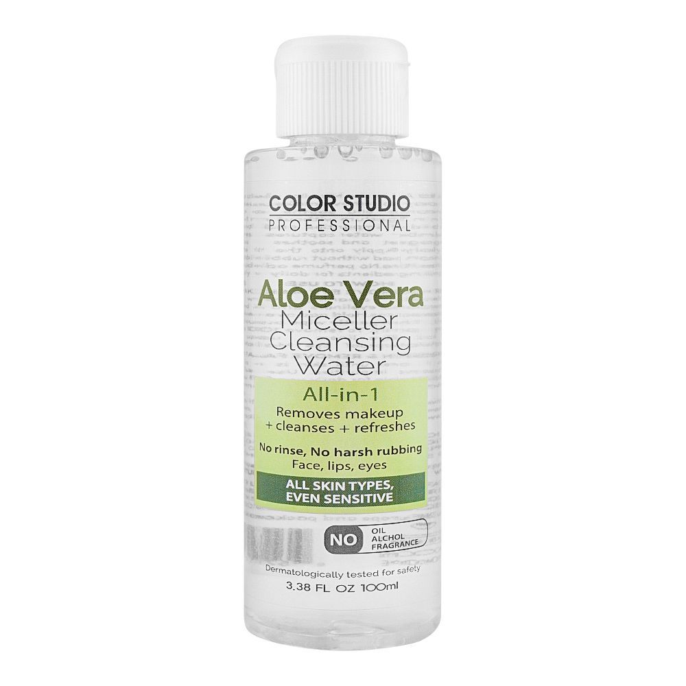 Color Studio Aloe Vera All-In-1 Miceller Cleansing Water, 100ml - Front View