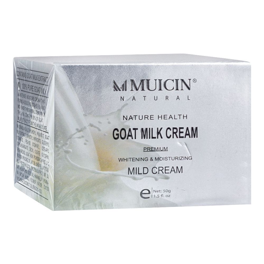 Muicin Goat Milk Whitening & Moisturizing Mild Cream, Premium, 50g - Front View