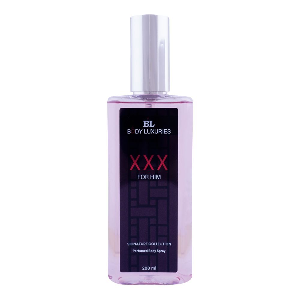 Body Luxuries XXX For Him Perfumed Body Spray, 200ml - Front View