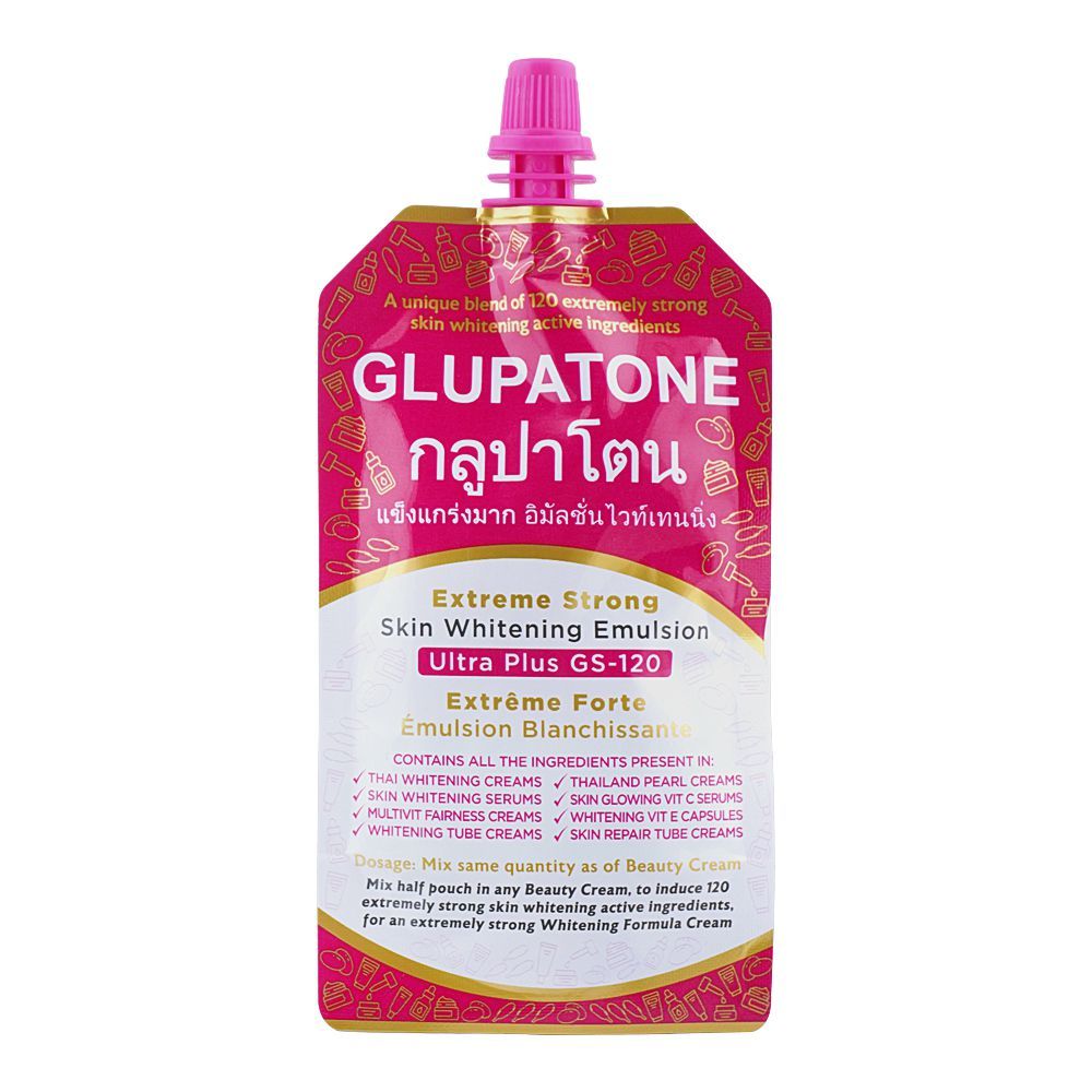 Glupatone Extreme Strong Skin Whitening Emulsion Ultra Plus GS-120, 50g - Front View