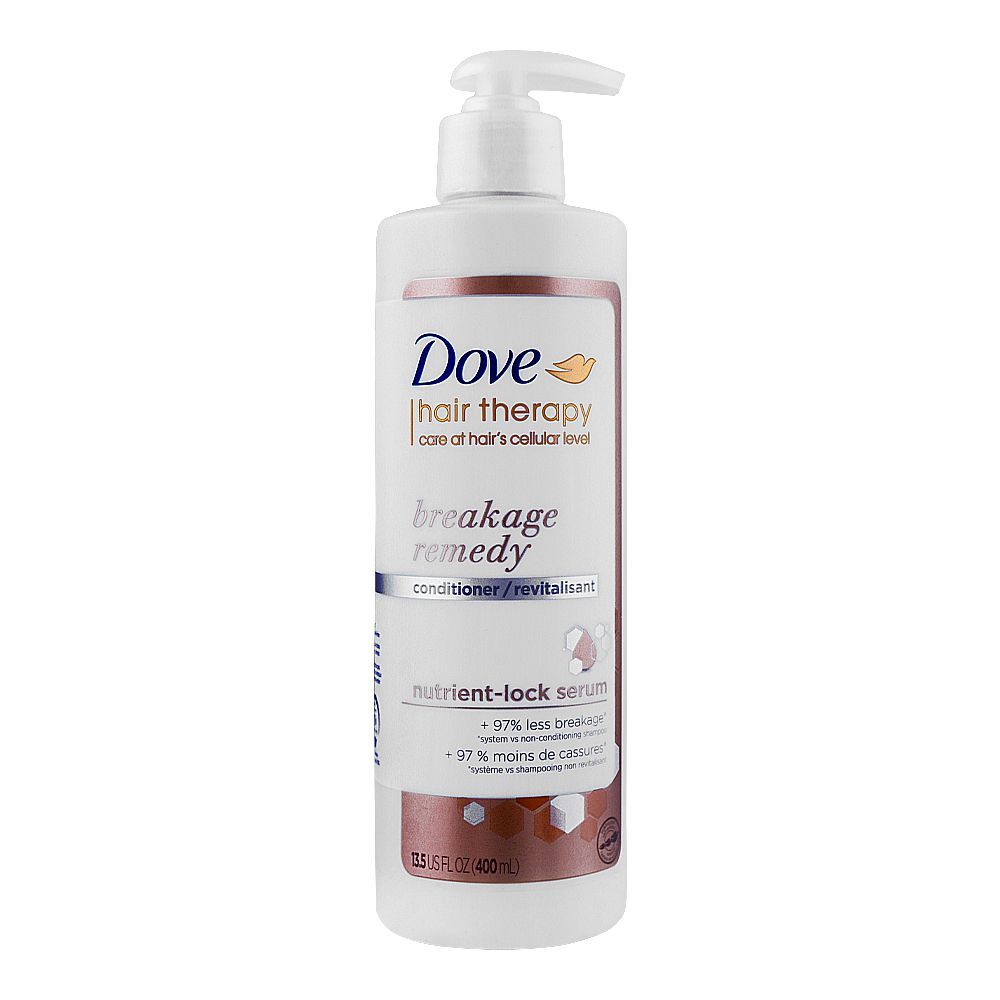 Dove Hair Therapy Breakage Remedy Nutrient-Lock Serum Conditioner, 400ml - Front View