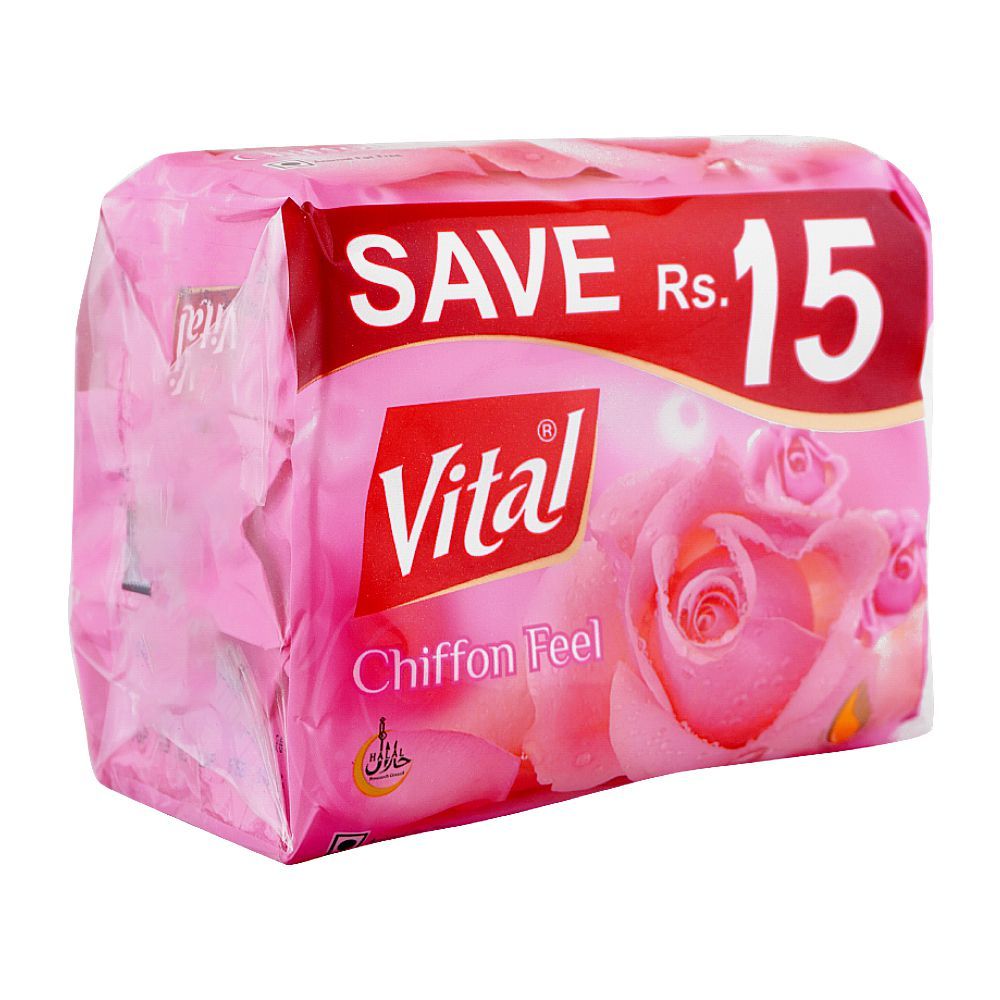 Vital Beauty Soap Chiffon Feel, Trio Pack, 3 x 128g - Front View