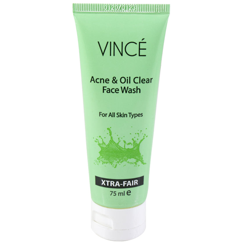Vince Acne And Oil Clear Face Wash Xtra-Fair 75ml - Front View