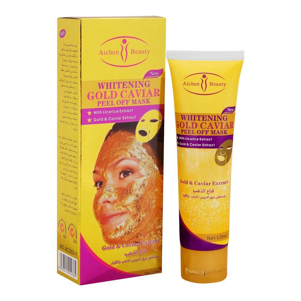 Aichun Beauty Whitening Gold Caviar Peel-Off Mask, 120ml - Front View