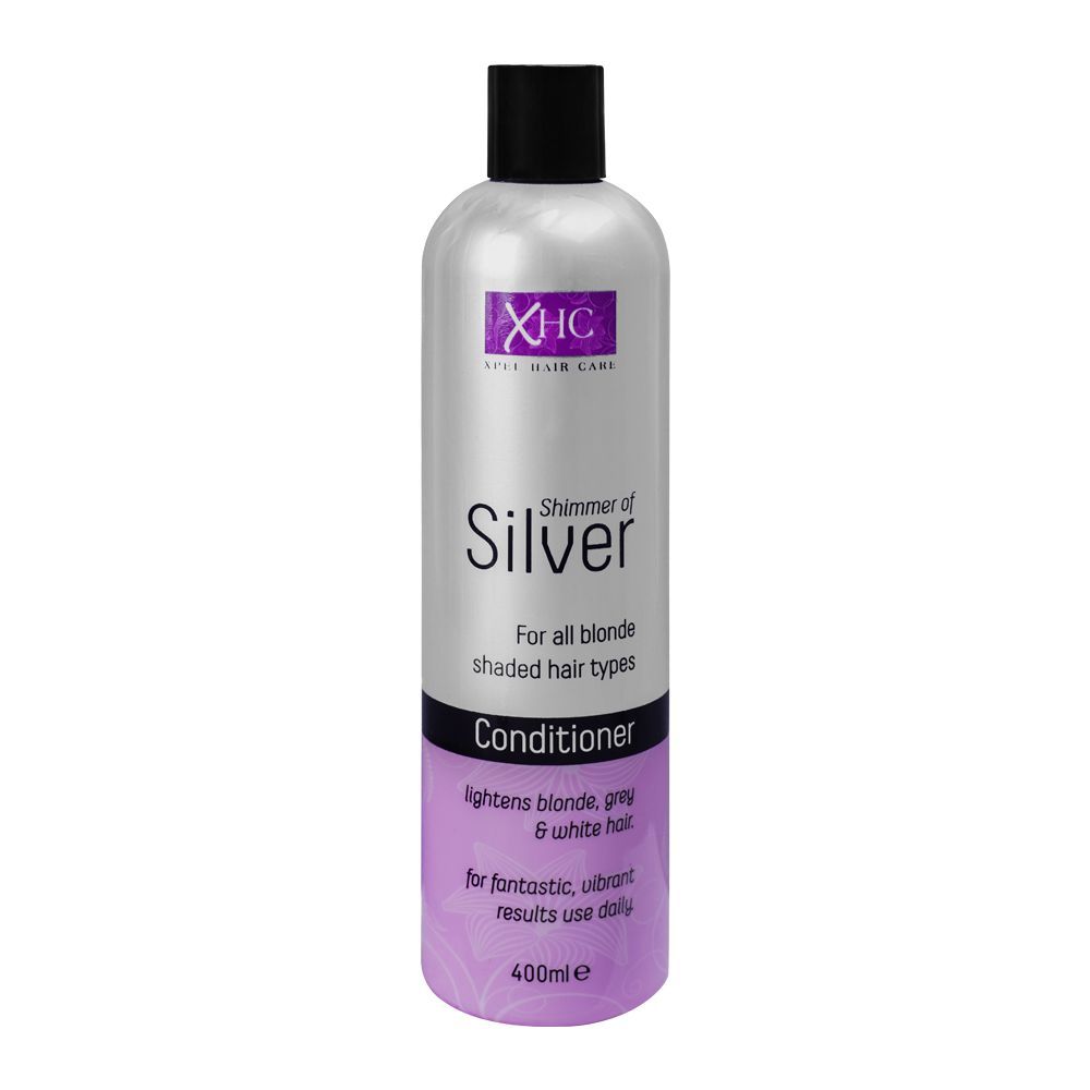XHC Shimmer Of Silver Conditioner, For All Blonde Shaded Hair Types, 400ml - Front View
