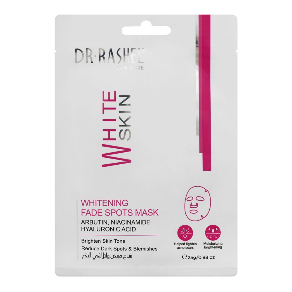 Dr. Rashel White Skin Whitening Fade Spots Mask, Reduce Dark Spots & Blemishes, 25g - Front View