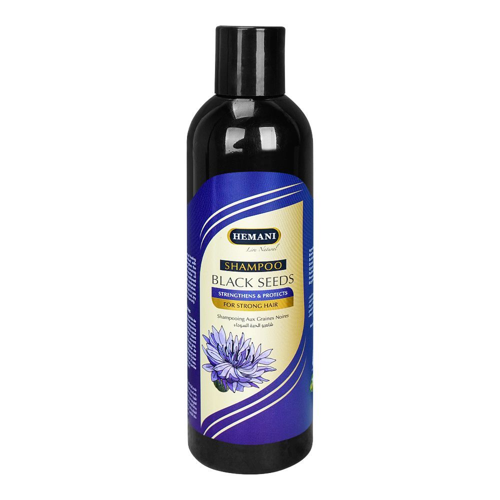 Hemani Black Seeds Shampoo, For Strong Hair, 350ml - Front View