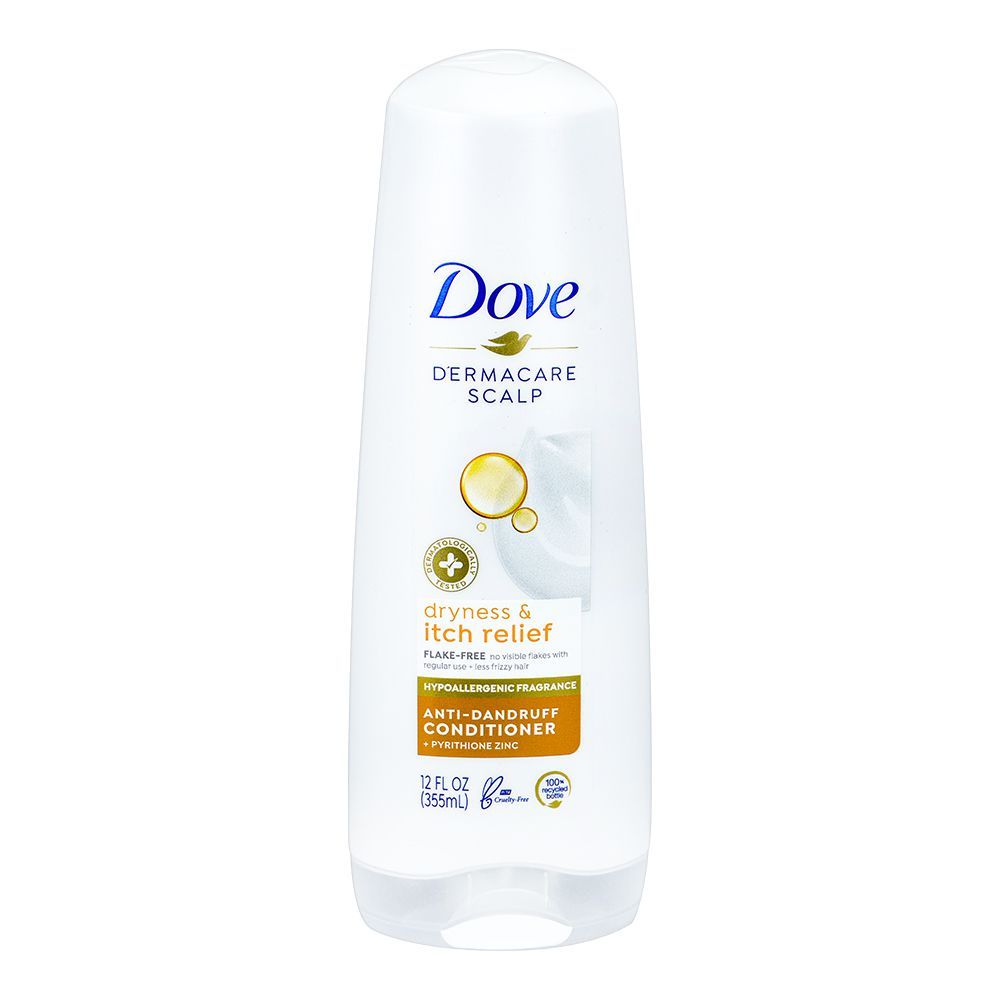 Dove Dermacare Scalp Dryness & Itch Relief Anti-Dandruff Conditioner, 355ml - Front View