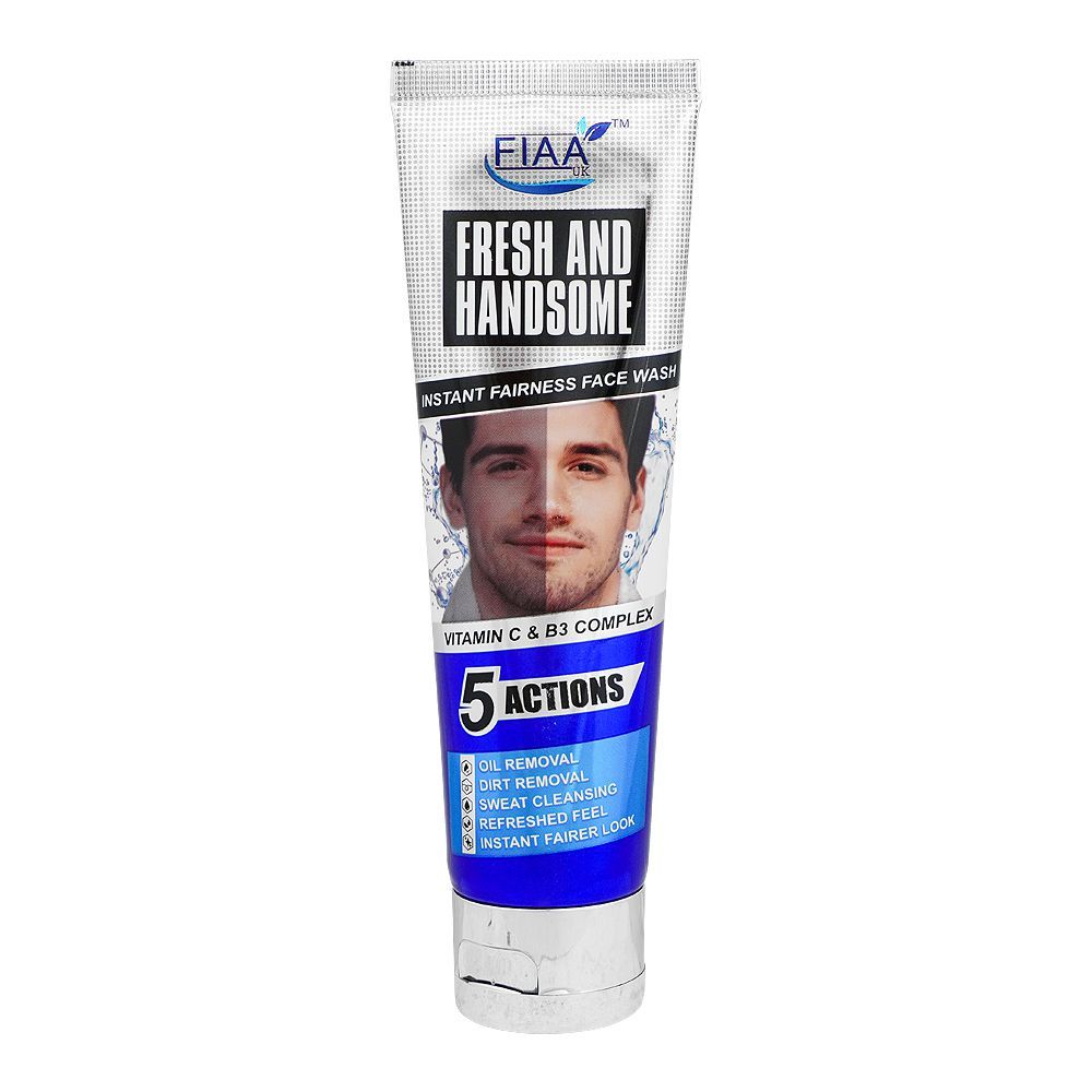FIAA Fresh & Handsome 5 Actions Instant Fairness Face Wash, 100ml - Front View