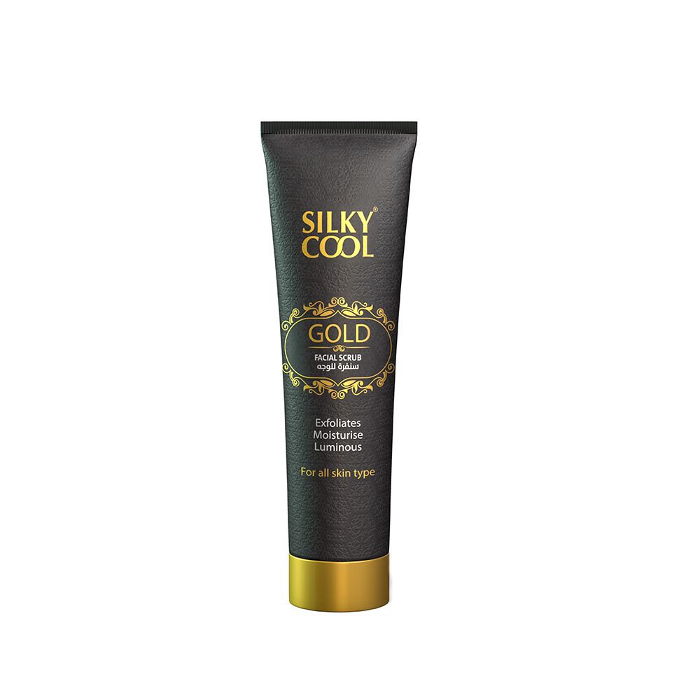 Silky Cool Gold Facial Scrub, For All Skin Types, 140ml - Front View