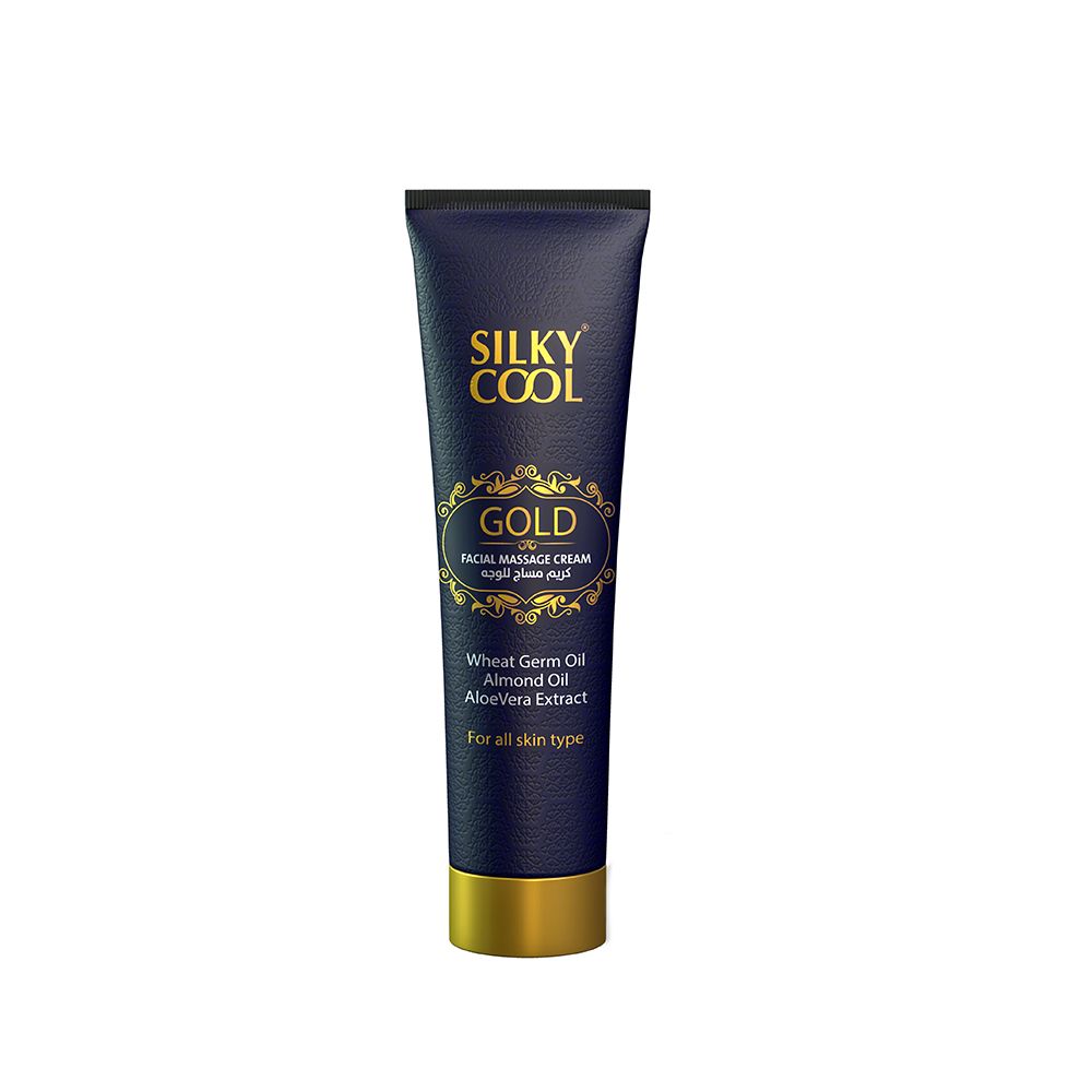 Silky Cool Gold Facial Massage Cream, For All Skin Types, 140ml - Front View