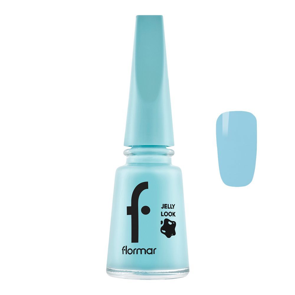 Flormar Jelly Look Nail Enamel, JL09 Sky Blue, 11ml - Front View
