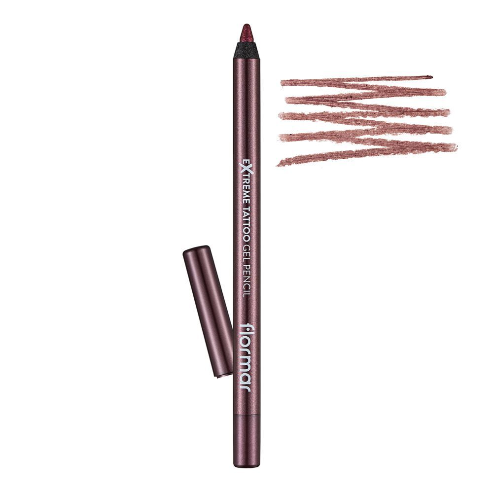 Flormar Extreme Tattoo Gel Pencil, 10 Dusty Plum - Front View