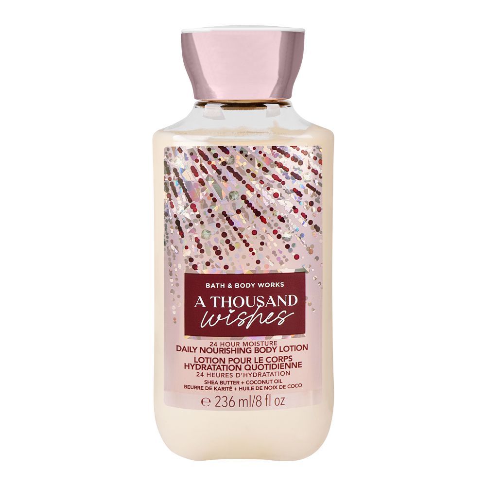 Bath & Body Works A Thousand Wishes 24 Hour Moisture Daily Nourishing Body Lotion, 236ml - Front View