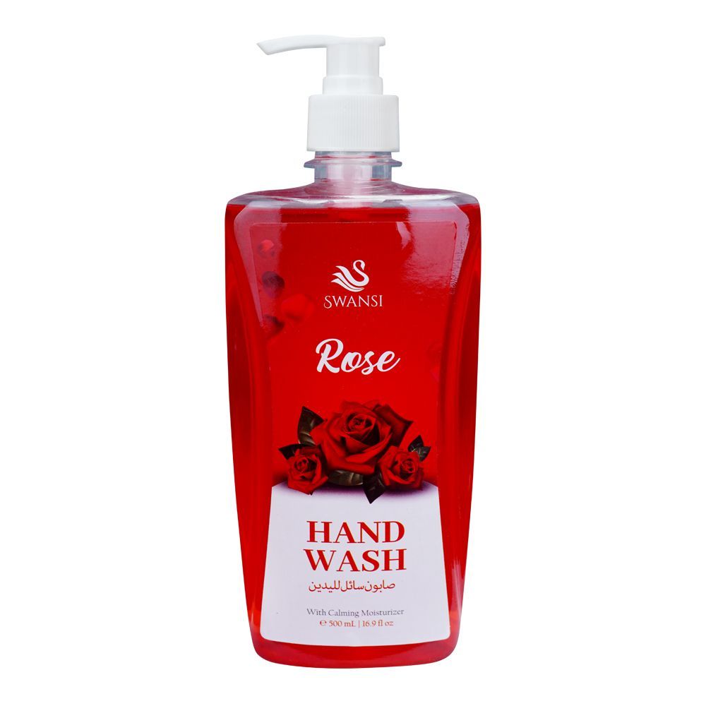 Swansi Rose Hand Wash, 500ml - Front View