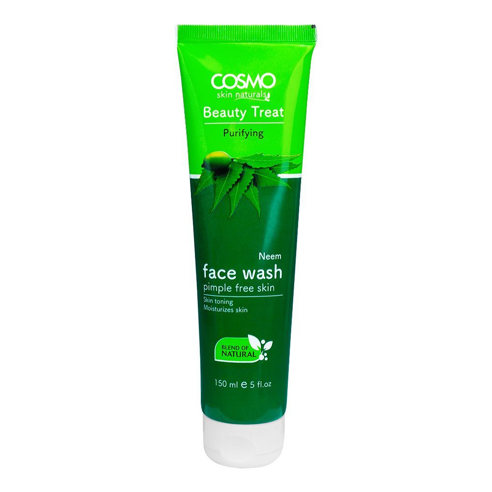 Cosmo Beauty Treat Purifying Neem Pimple Free Skin Face Wash, 150ml - Front View