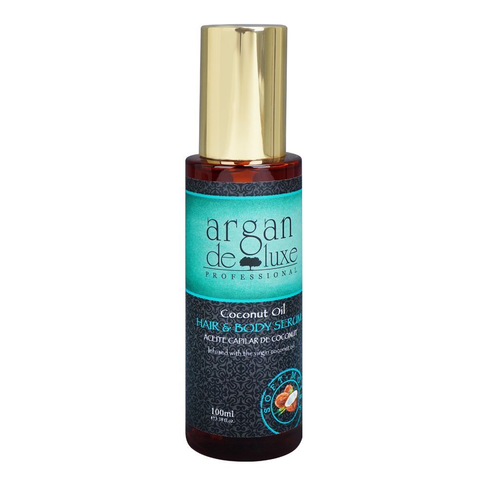 Argan De Luxe Coconut Oil Hair & Body Serum, 100ml - Front View