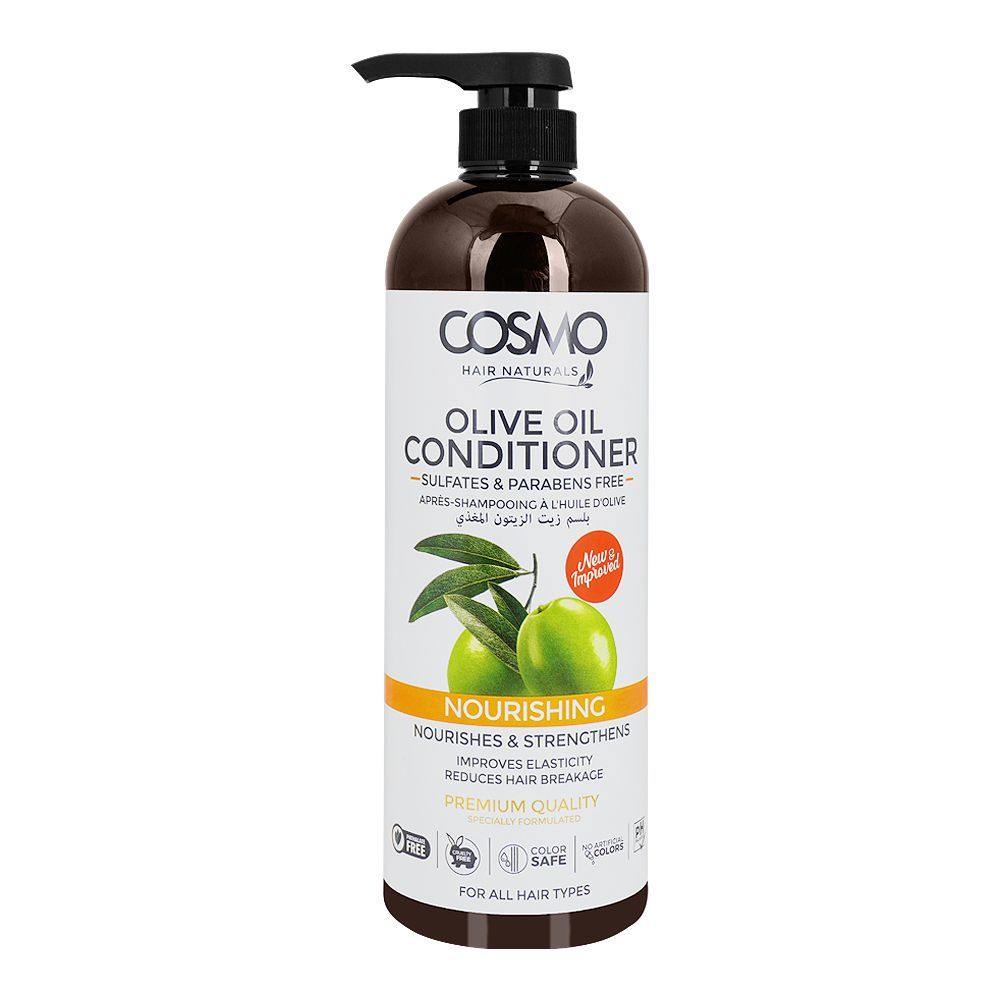 Cosmo Hair Naturals Olive Oil Nourishing Conditioner, For All Hair Types, 1000ml - Front View