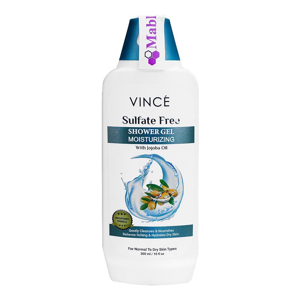 Vince Moisturizing With Jojoba Oil Sulfate Free Shower Gel, 300ml - Front View