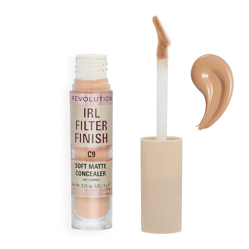 Makeup Revolution IRL Filter Finish Soft Matte Concealer, C9 - Front View