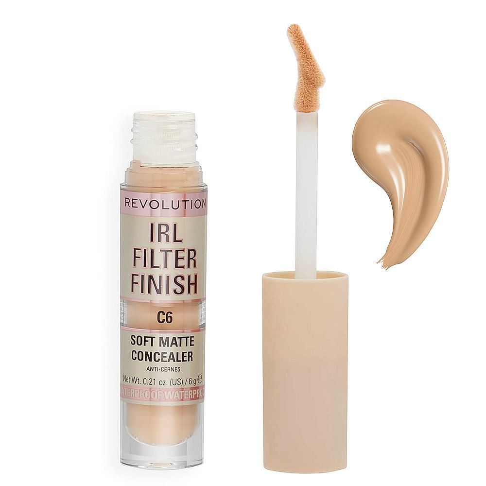 Makeup Revolution IRL Filter Finish Soft Matte Concealer, C6 - Front View