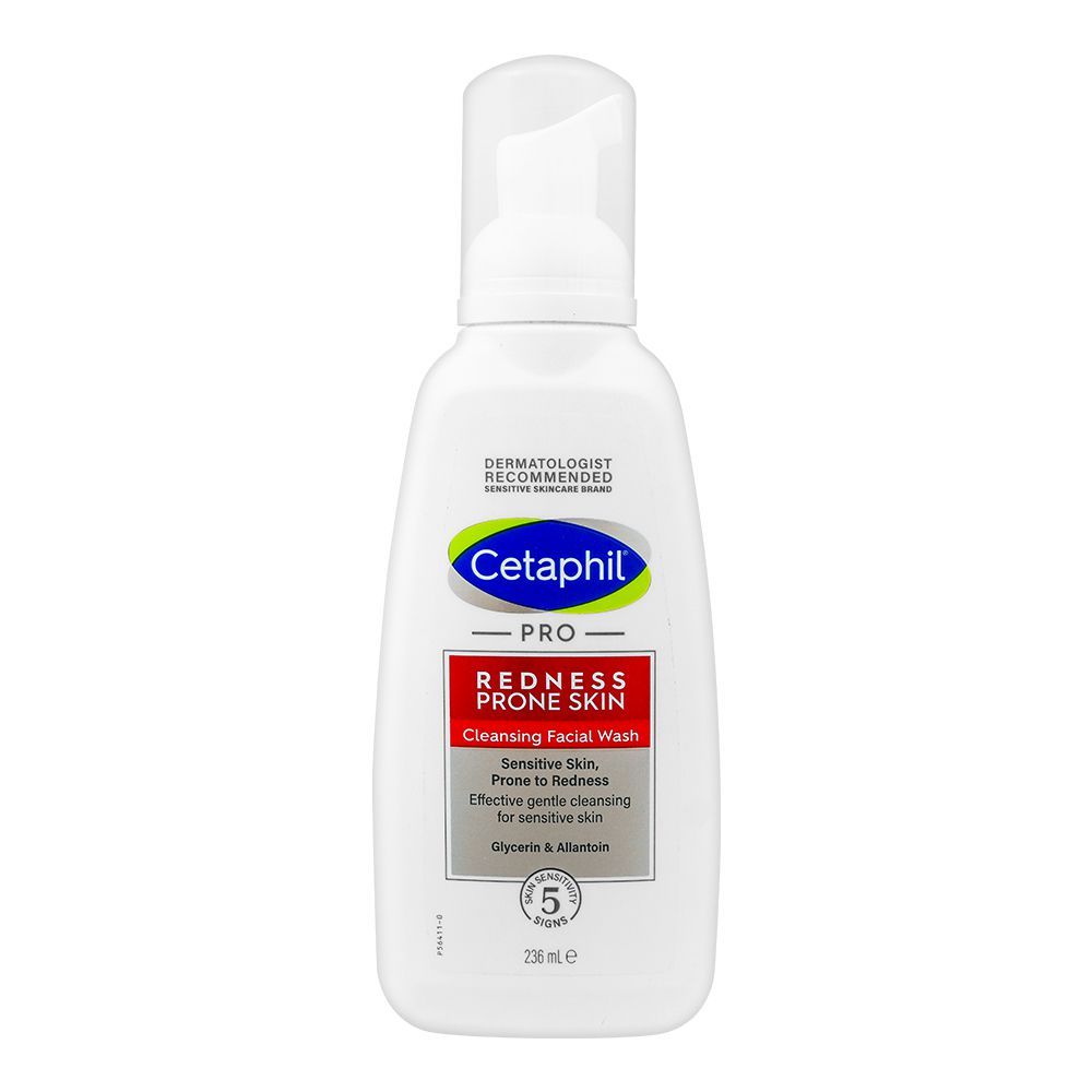 Cetaphil Redness-Prone Skin Cleansing Facial Wash, Face Cleanser For Sensitive Skin, 236ml - Front View