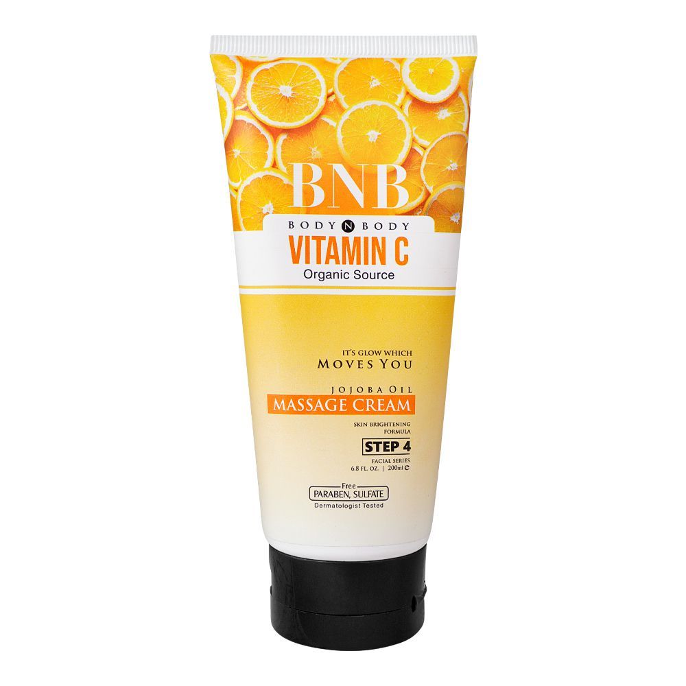 BNB Organic Source Vitamin C Massage Cream, 200ml - Front View