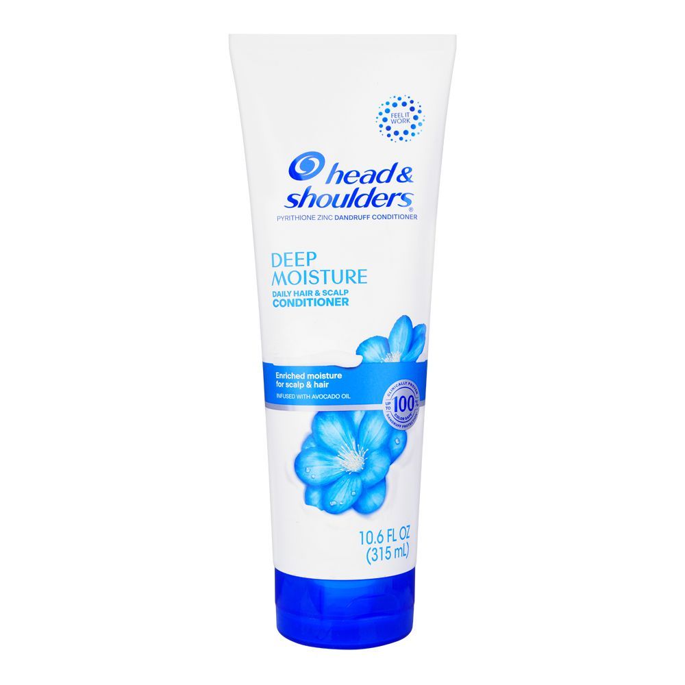 Head & Shoulder Deep Moisture Anti-Dandruff Daily Hair & Scalp Conditioner, Pyrithione Zinc, 315ml - Front View