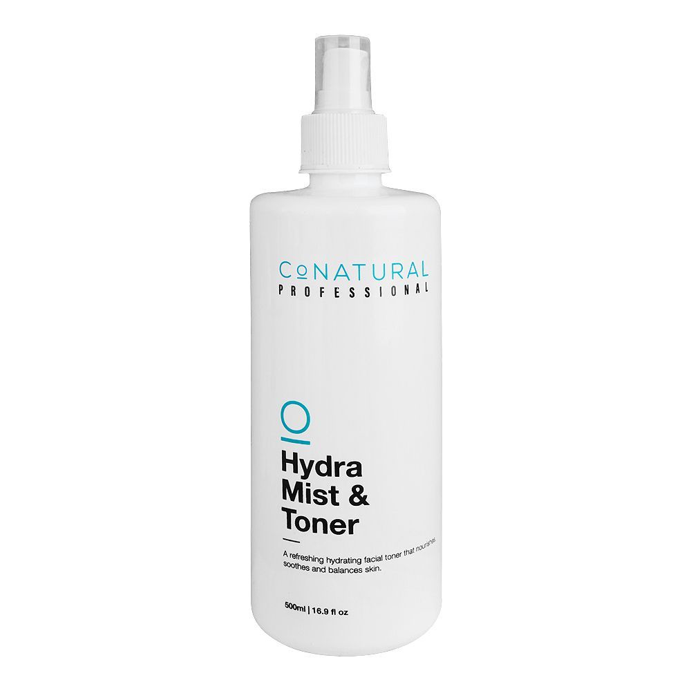 CoNatural Professional Hydra Mist & Toner, Facial Toner, 500ml - Front View