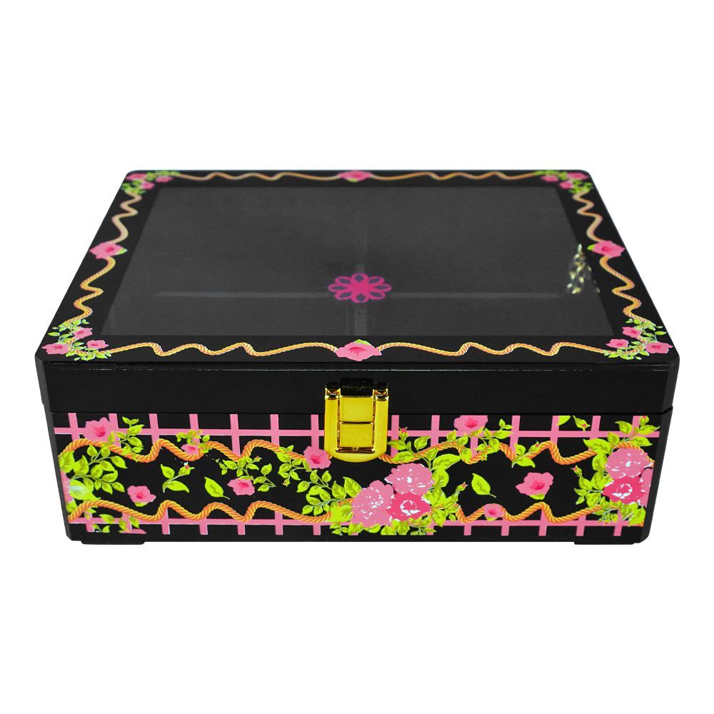 Kaligon Beauty Organizer, Medium, Black, 8008-B - Front View