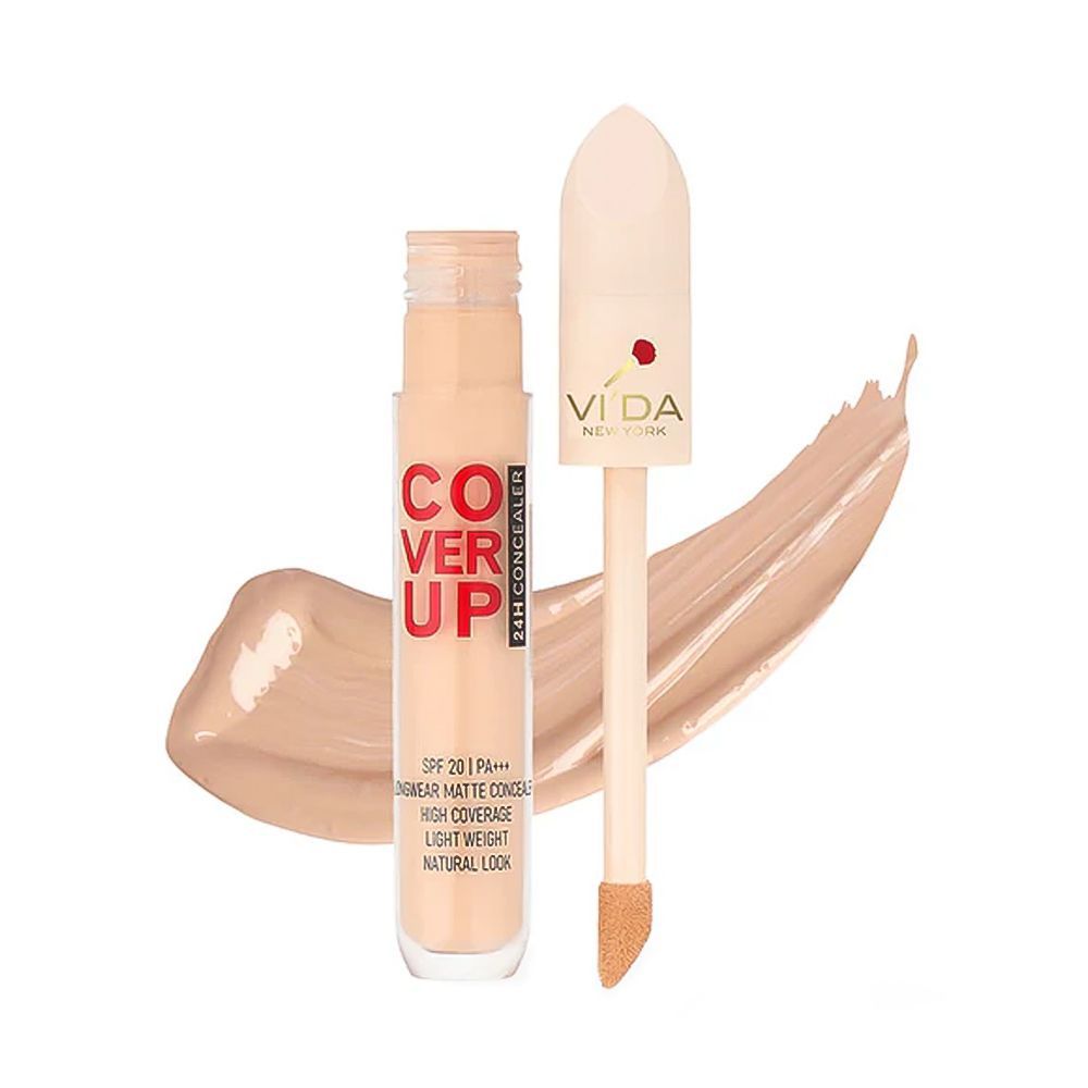 Vi'da New York Cover Up Concealer & Corrector, High Coverage, Lightweight, SPF 20, PA+++, 16 Light - Front View