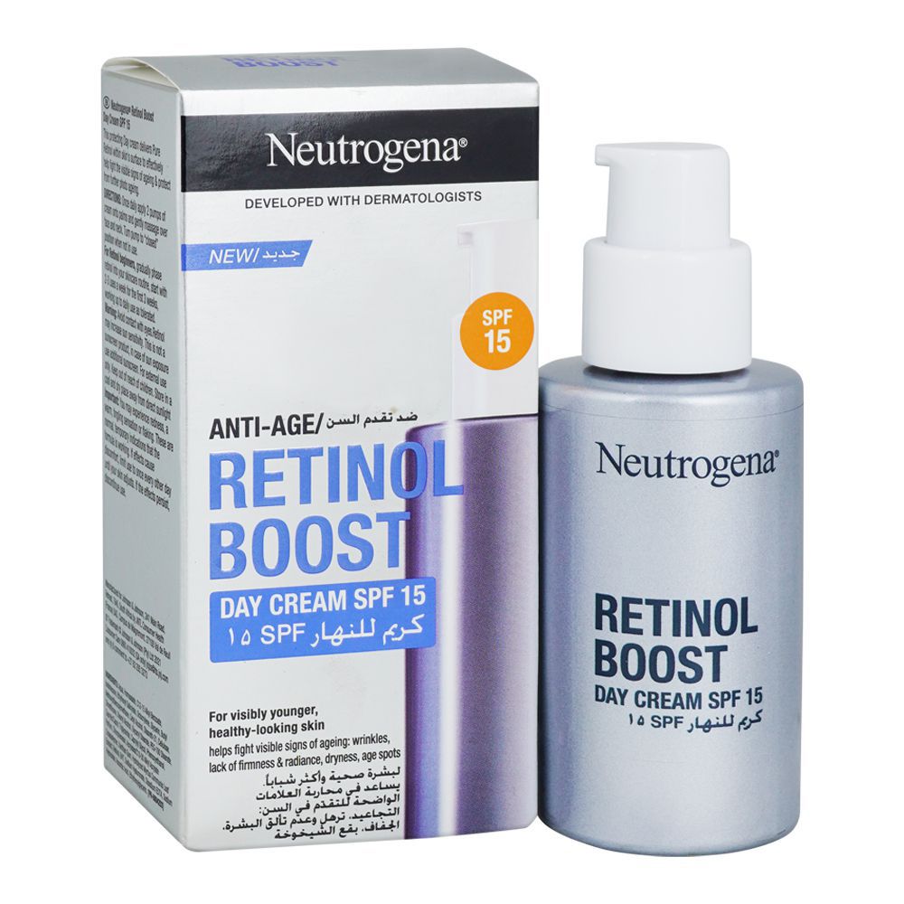 Neutrogena Retinol Boost Anti-Aging Day Cream With SPF 15, 50ml - Front View