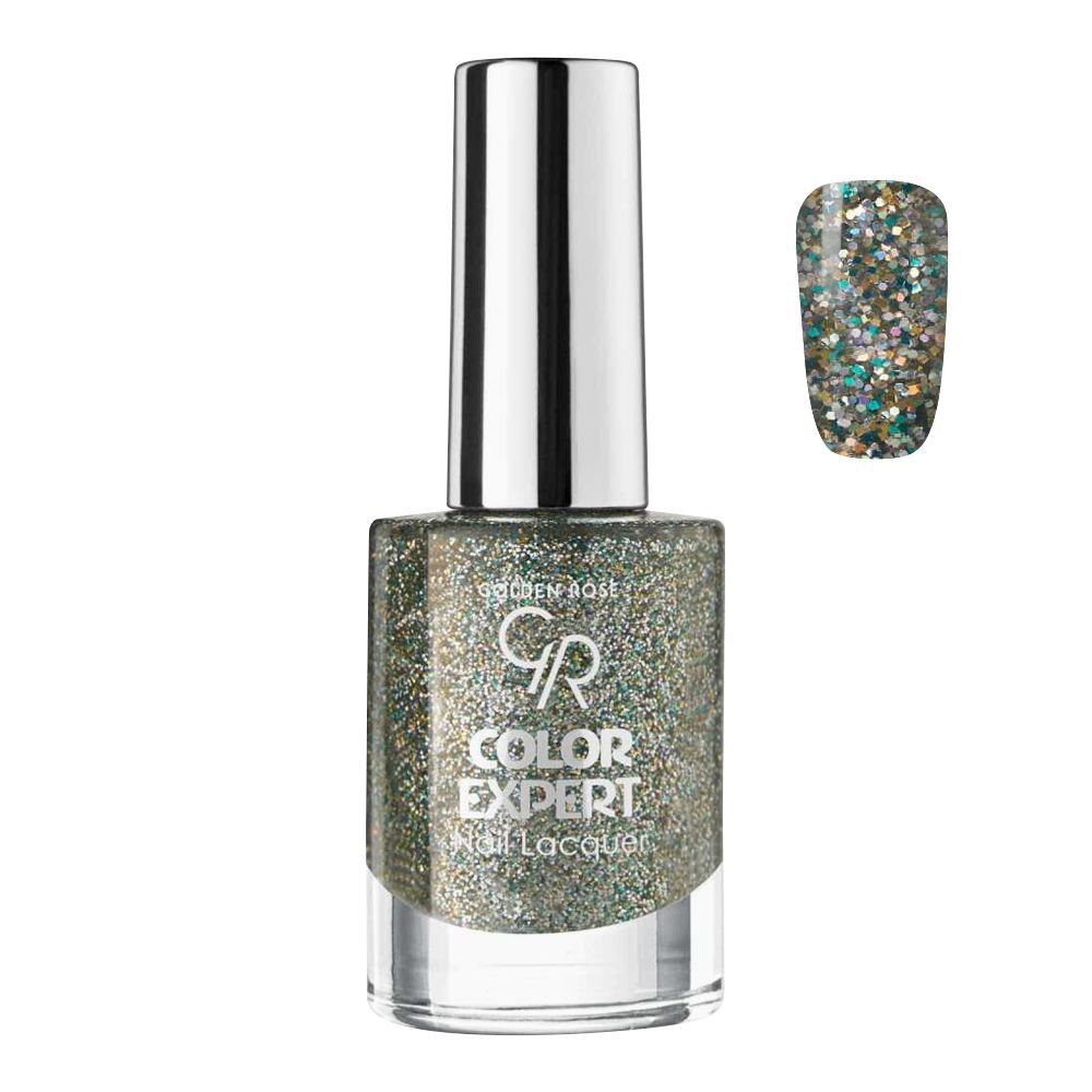 Golden Rose Color Expert Glitter Nail Polish/Lacquer, 603 - Front View