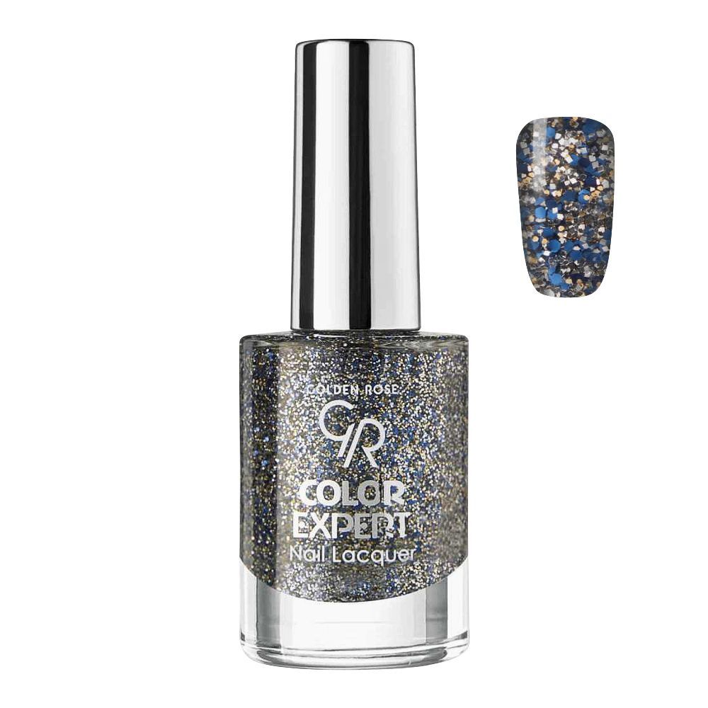 Golden Rose Color Expert Glitter Nail Polish/Lacquer, 601 - Front View