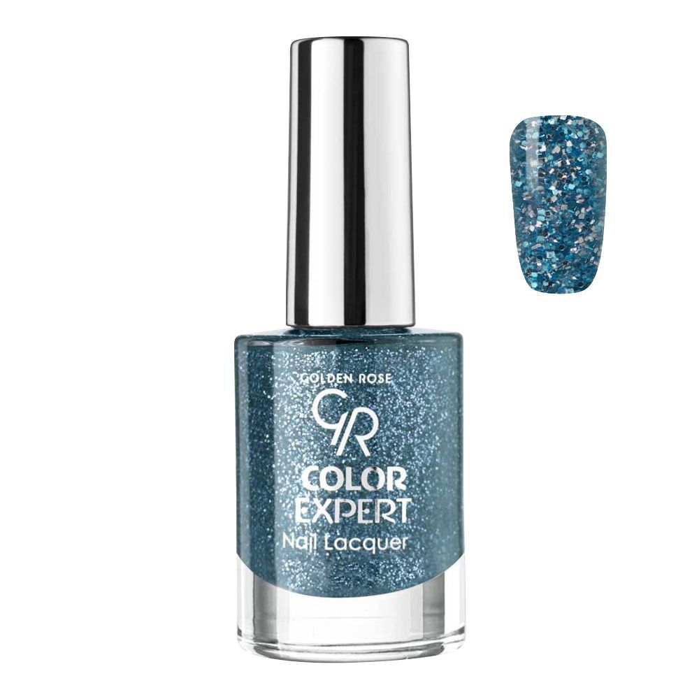 Golden Rose Color Expert Glitter Nail Polish/Lacquer, 609 - Front View