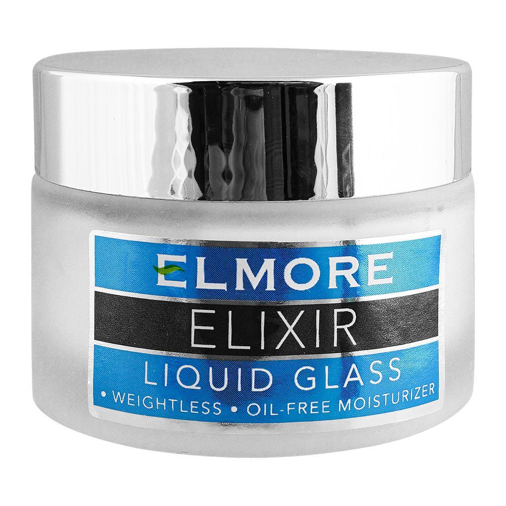 Elmore Elixir Liquid Glass Weightless Oil-Free Moisturizer, Fragrance Free, Sans Perfume, 50ml - Front View