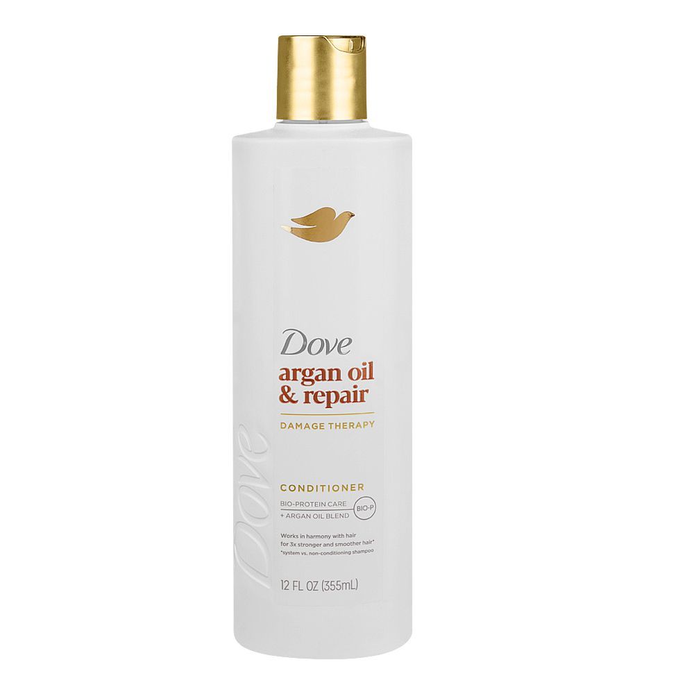 Dove Argan Oil+Repair Revitalizing Conditioner, 0% Parabens, Dyes & Colorants, Cruelty Free, 355ml - Front View