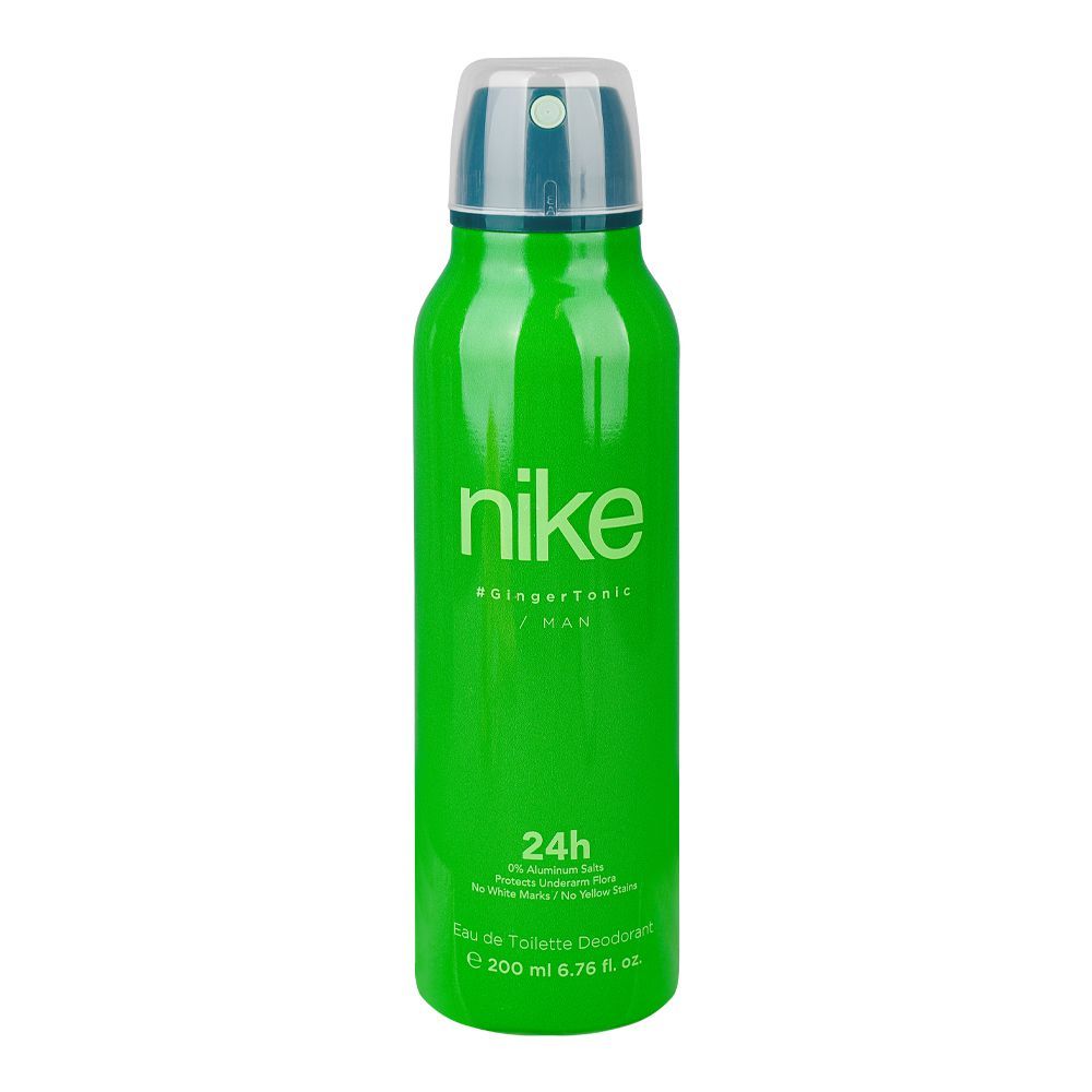 Nike-Ginger-Tonic-Deodorant-Spray-Eau-de-Toilette-24-Hours-Lasting-For-Mens-200ml - Front View