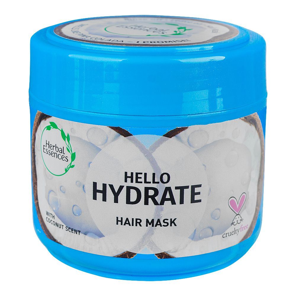 Herbal Essence Hello Hydrate Hair Mask With Coconut Scent, Cruelty Free, 300ml - Front View