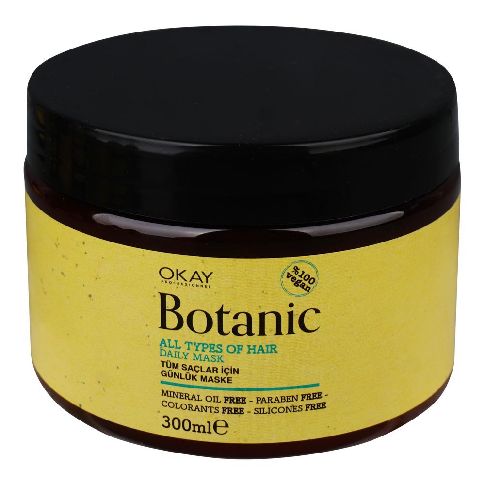 Okay Professionel Botanic Daily Mask, Vegan, Paraben Free, For All Hair Types, 300ml - Front View