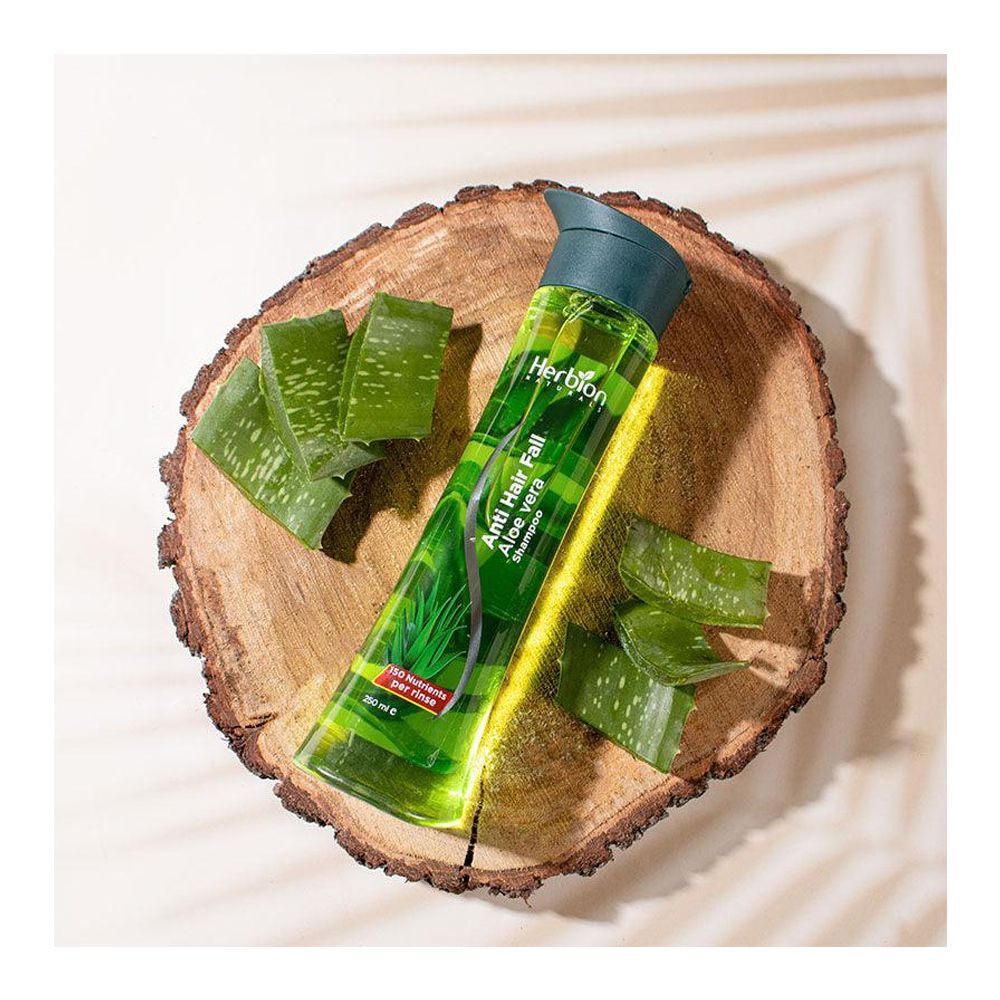 Herbion Naturals Anti Hair Fall Aloe Vera Shampoo, For All Hair Types, 250ml - Front View