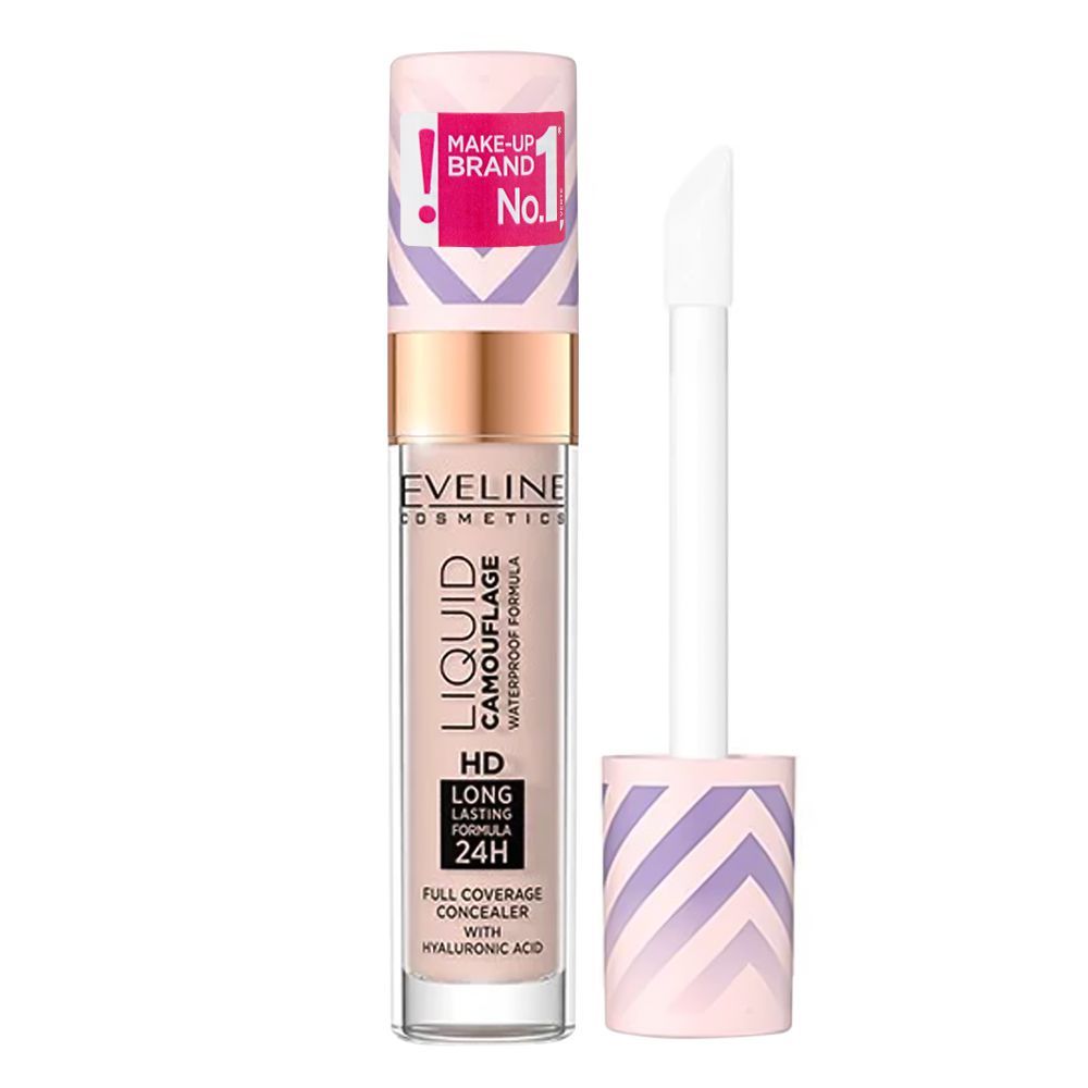 Eveline Liquid Camouflage Full Coverage Concealer, Waterproof, Long Lasting, 03 Soft Neutral - Front View