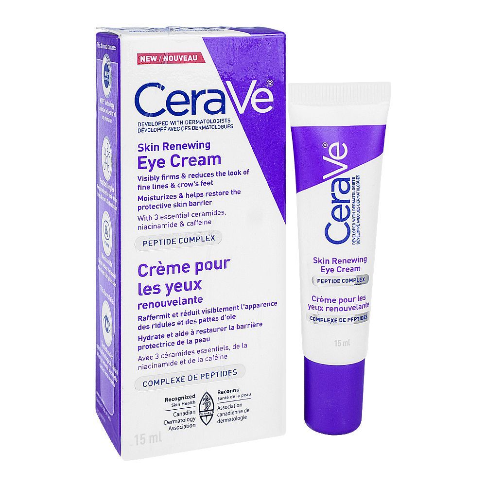 CeraVe Skin Renewing Eye Cream With Niacinamide and Caffeine, 15ml - Front View