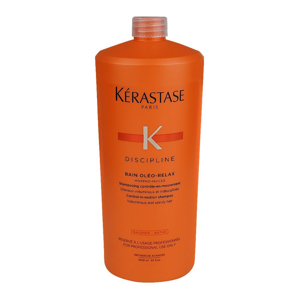 Kerastase Discipline Bain Oleo-Relax Shampoo, For Frizzy and Unruly Hair, 1000ml - Front View